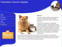 Tablet Screenshot of greenlawnanimalhospital.com